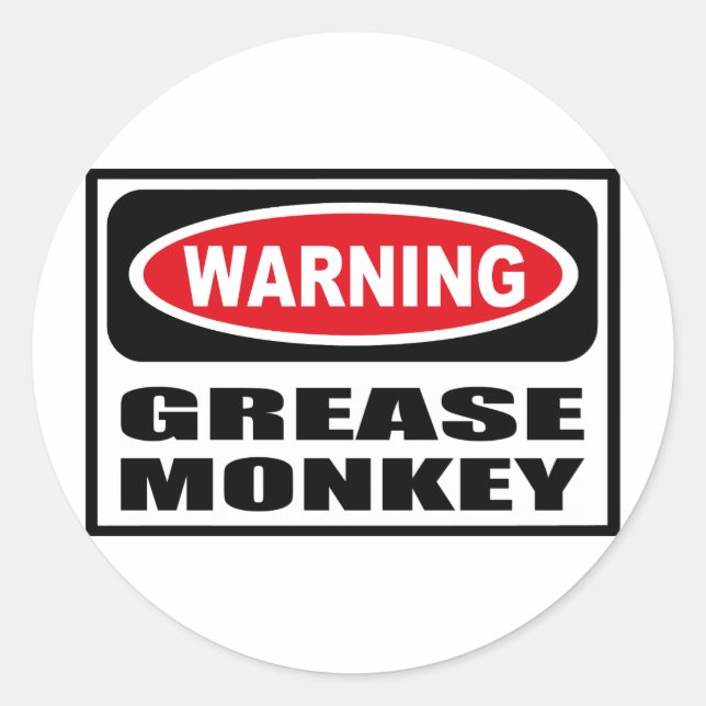 Adesivo Vinheta GREASE MONKEY (Frente)
