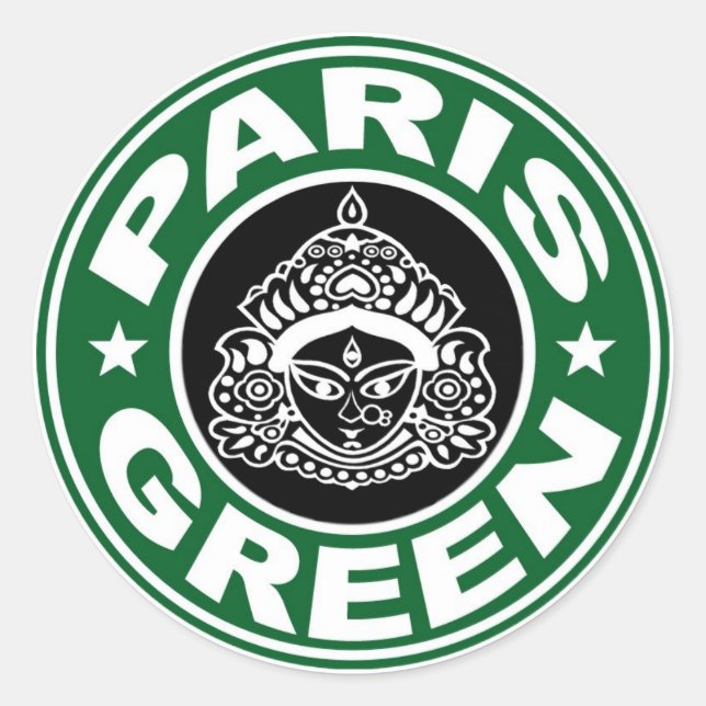 Adesivo Vinheta Green Durga Paris (Frente)