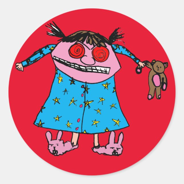 Adesivo Vinheta Grump Girl (Frente)