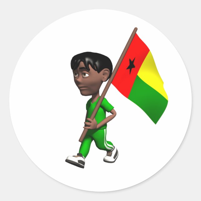 Adesivo Vinheta Guiné-Bissau (Frente)