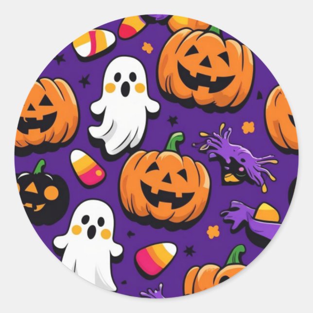 Adesivo Vinheta Halloween (Frente)