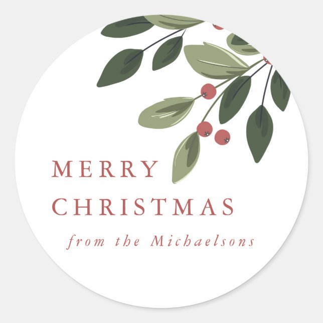 Adesivo Vinheta Holly Round Holiday (Frente)