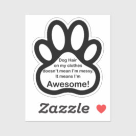 Adesivo Vinheta Incrível De Cabelo De Cão