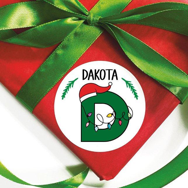 Adesivo Vinheta inicial das luzes de Natal personalizadas (Criador carregado)