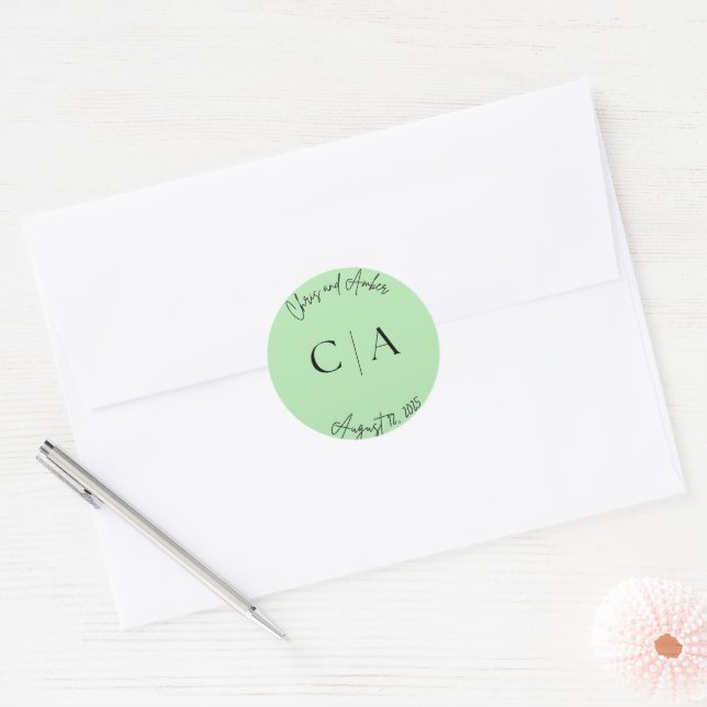 Adesivo Vinheta inicial de casamento simples (Envelope)