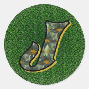 Adesivo Vinheta inicial J Black Daisiers monograma