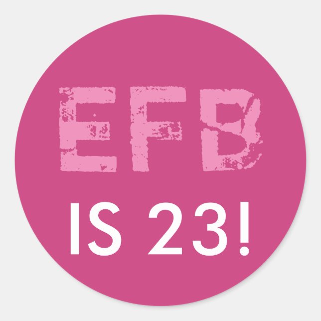 Adesivo Vinheta inicial redonda de aniversário (Frente)