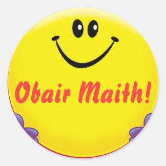 Adesivo Vinheta irlandesa de recompensa Obair Maith = Bom 