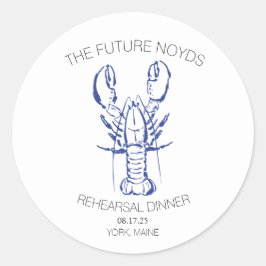 Adesivo Vinheta-Jantada de ensaio de castigo de lagosta co