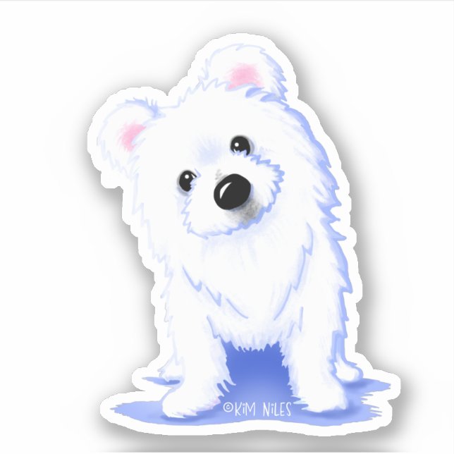 Adesivo Vinheta KiniArt de Urso Polar (Frente)
