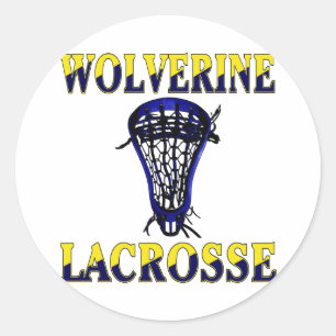Adesivo Vinheta Lacrosse Mascot Wolverinies