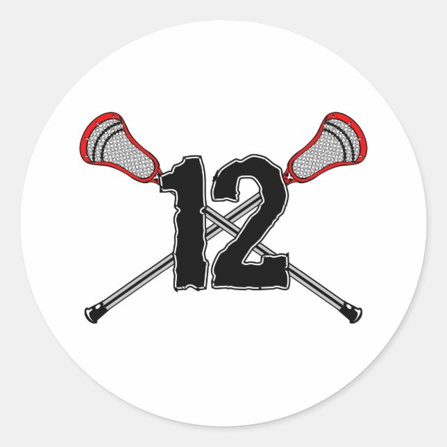 Adesivo Vinheta Lacrosse Número 12 2 (Frente)