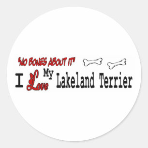 Adesivo Vinheta Lakeland Terrier (I Love)