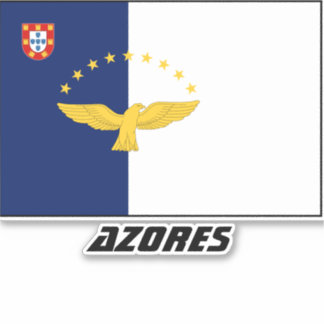 Adesivo Vinheta laser de bandeira dos Açores
