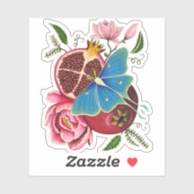 Vinheta laser de corte de laranja e luna