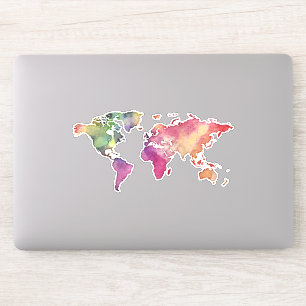Adesivo Vinheta Legal do Vinil Map World