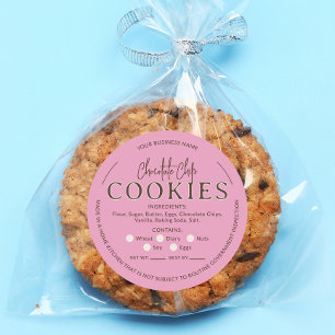 Adesivo Vinheta-lei de algodão de chocolate cor-de-rosa