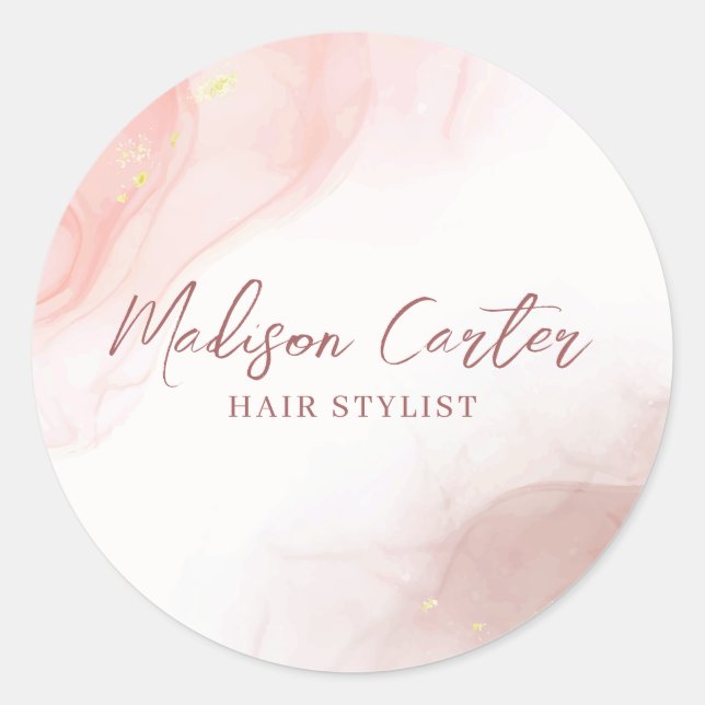 Adesivo Vinheta líquida de tinta com álcool de abstrato (Frente)