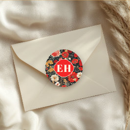 Adesivo Vinheta lisa vermelha e creme escura