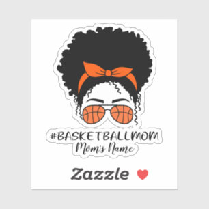 Adesivo Vinheta-mãe personalizada de basquete