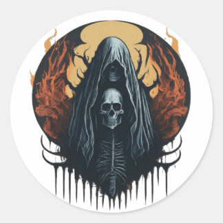 Adesivo Vinheta Máscara de Banda de metal fantasma monstru