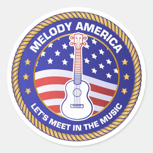 Adesivo Vinheta Melody America grande (Frente)