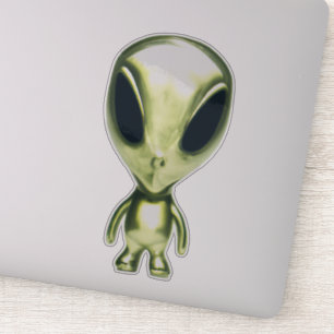 Adesivo Vinheta metálica de Alienígena extraterrestre