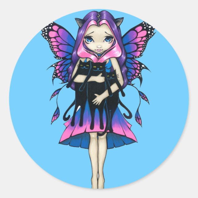 Adesivo Vinheta "Meus Três Gatinhos" (Frente)