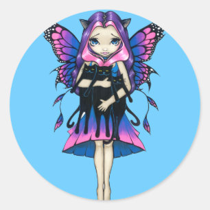 Adesivo Vinheta "Meus Três Gatinhos"