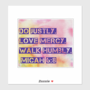 Adesivo Vinheta Micah 6:8