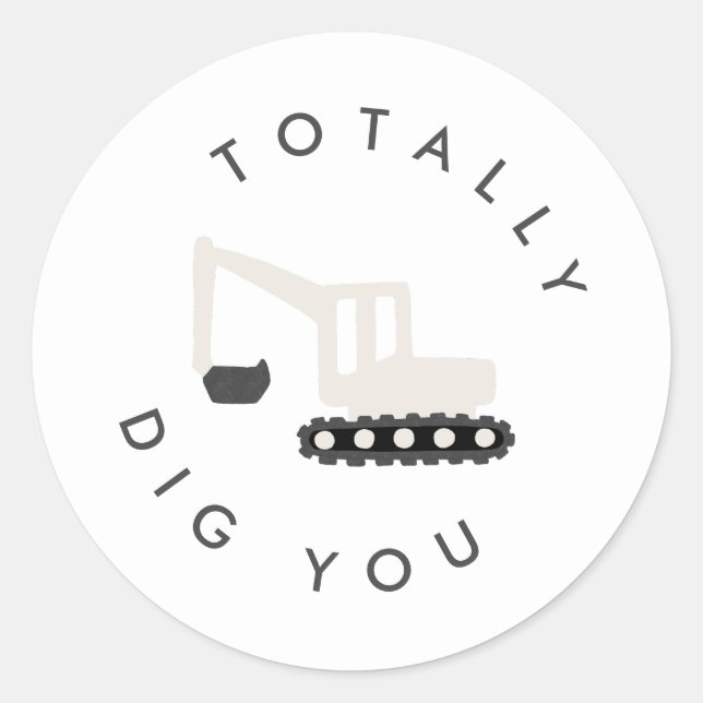 Adesivo Vinheta Mínima Festa de aniversário de Construção  (Frente)