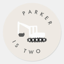 Adesivo Vinheta Mínima Festa de aniversário de Construção 