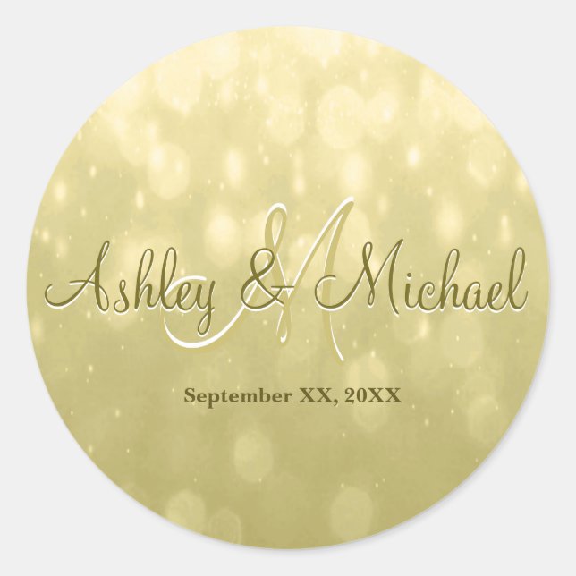 Adesivo Vinheta Monograma | Amarelo Dourado (Frente)