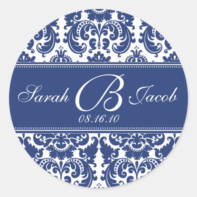 Adesivo Vinheta Monograma Damask- Personalize-o! (Frente)