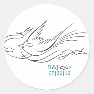 Adesivo Vinheta Monograma de Casamento Elegante