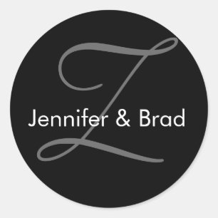 Adesivo Vinheta Monograma de Nomes de Noiva de Casamento