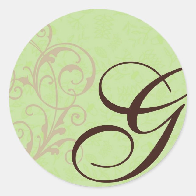 Adesivo Vinheta Monograma Gabby (Frente)