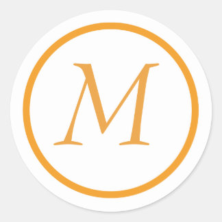 Adesivo Vinheta Monograma Laranja