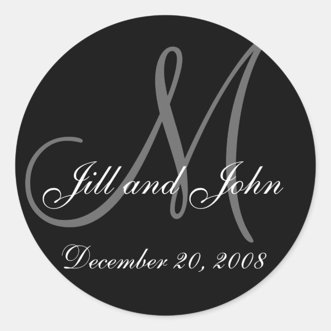 Adesivo Vinheta Monograma, Nome e Monograma Inicial (Frente)