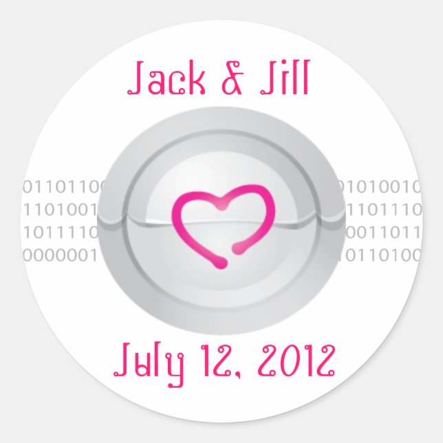 Adesivo Vinheta Monograma Robot Love (Frente)