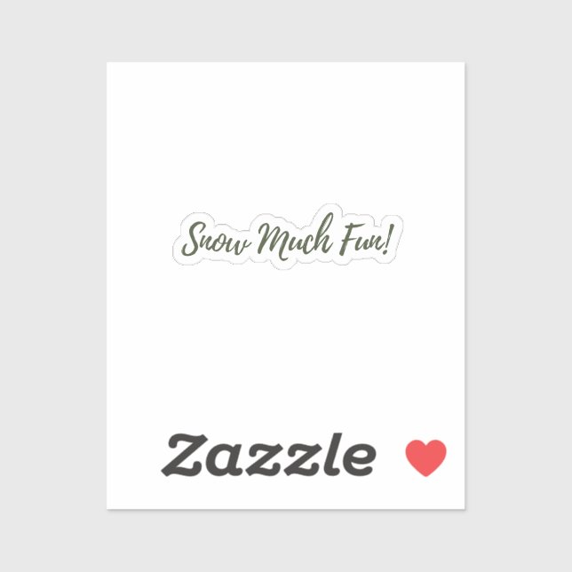 Adesivo Vinheta Muito Divertida De Neve (Folha)