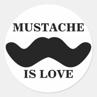 Adesivo Vinheta 'Mustache Is Love'