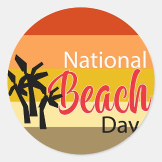Adesivo Vinheta Nacional para o Dia da Praia