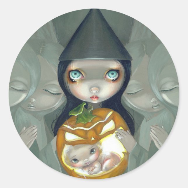 Adesivo Vinheta "Nascer de uma abóbora" (Frente)