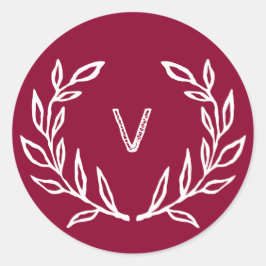 Adesivo Vinheta Natal de Natal Feriado em Magenta