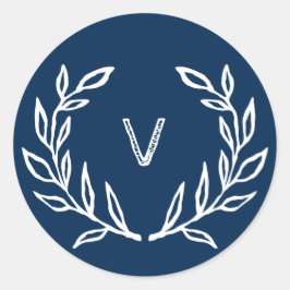 Adesivo Vinheta Natal de Natal Viva no Marinho