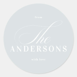 Adesivo Vinheta Natal de Nome da Família Simples