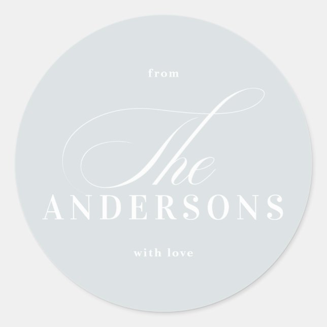 Adesivo Vinheta Natal de Nome da Família Simples (Frente)