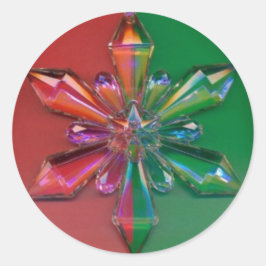 Adesivo Vinheta Natal de Ornamento em Floco de Neve