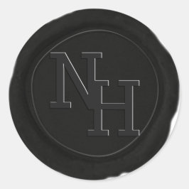 Adesivo Vinheta Negra Cinza Negra-Escura Monograma